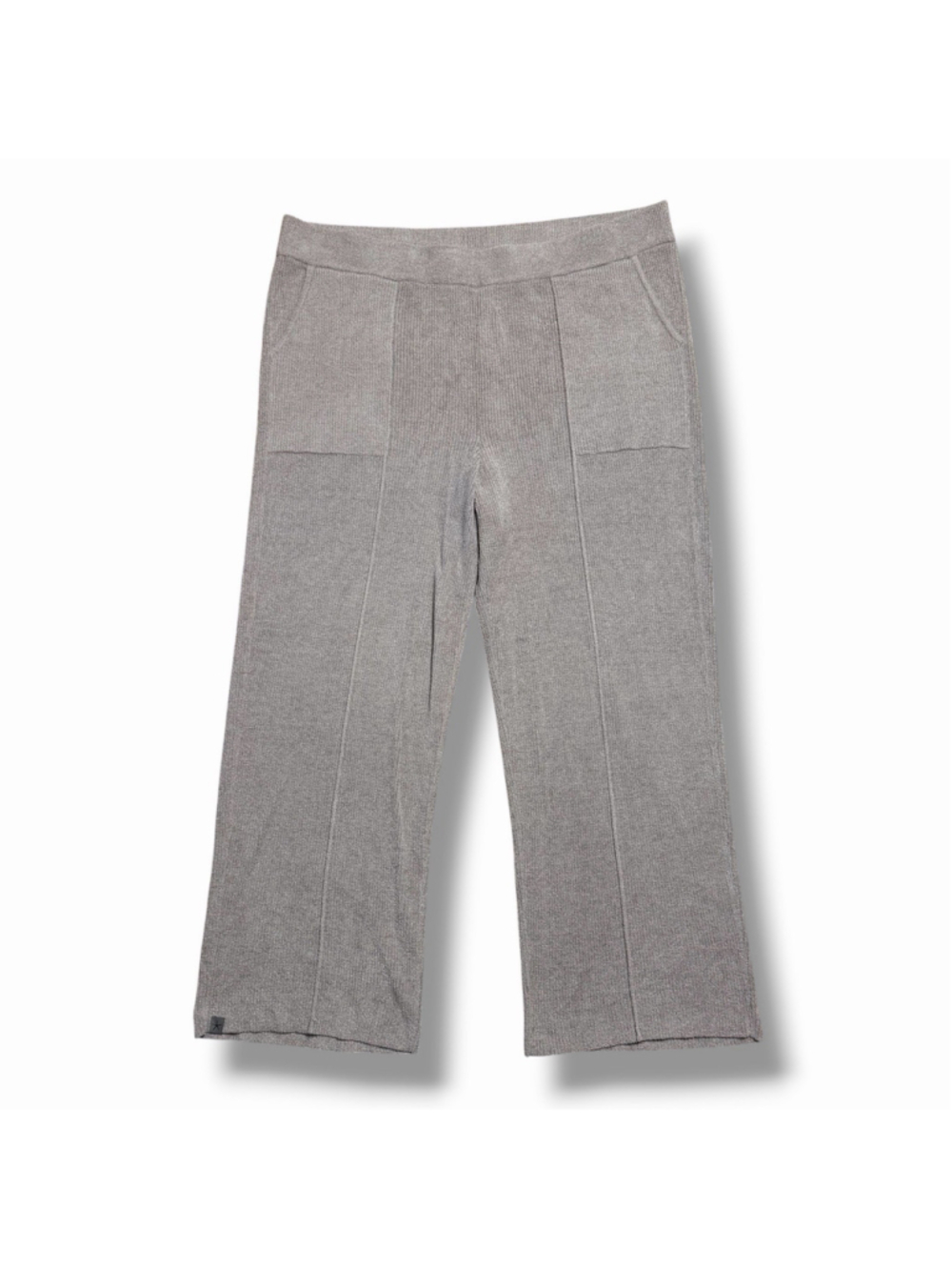 Barefoot Dreams NWT CozyChic Ultra Lite Ribbed Pintuck Pant 2X PETITE Beach Rock
